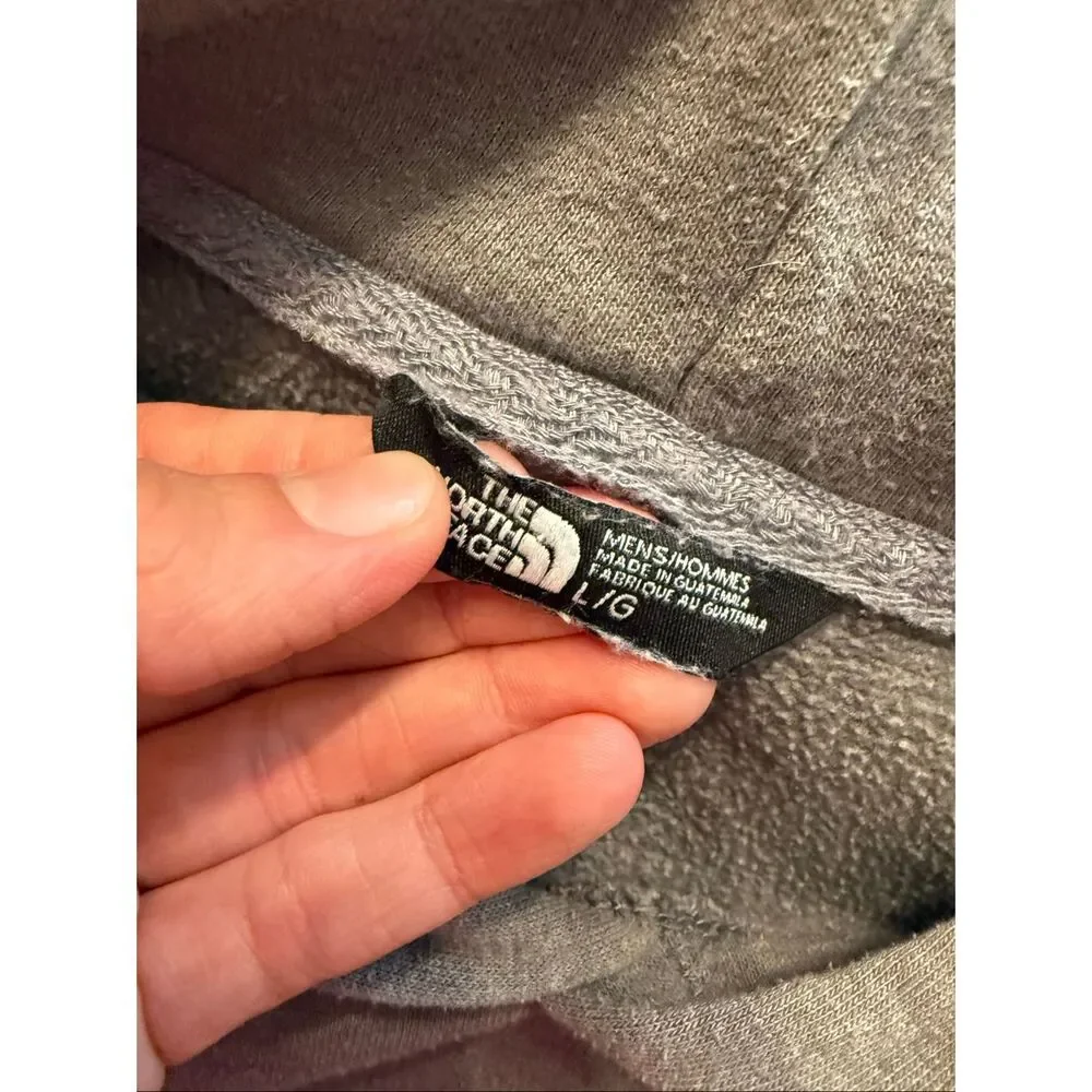 The North Face Heather Gray Fleece NSE Red Box Graphic Pullover Hoodie Large‎